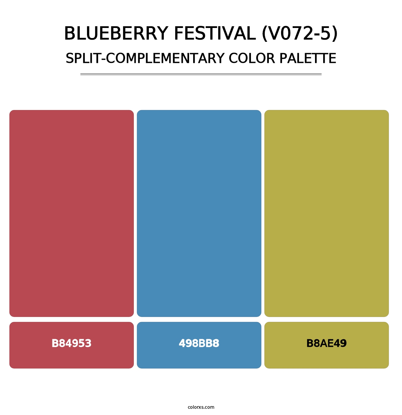 Blueberry Festival (V072-5) - Split-Complementary Color Palette