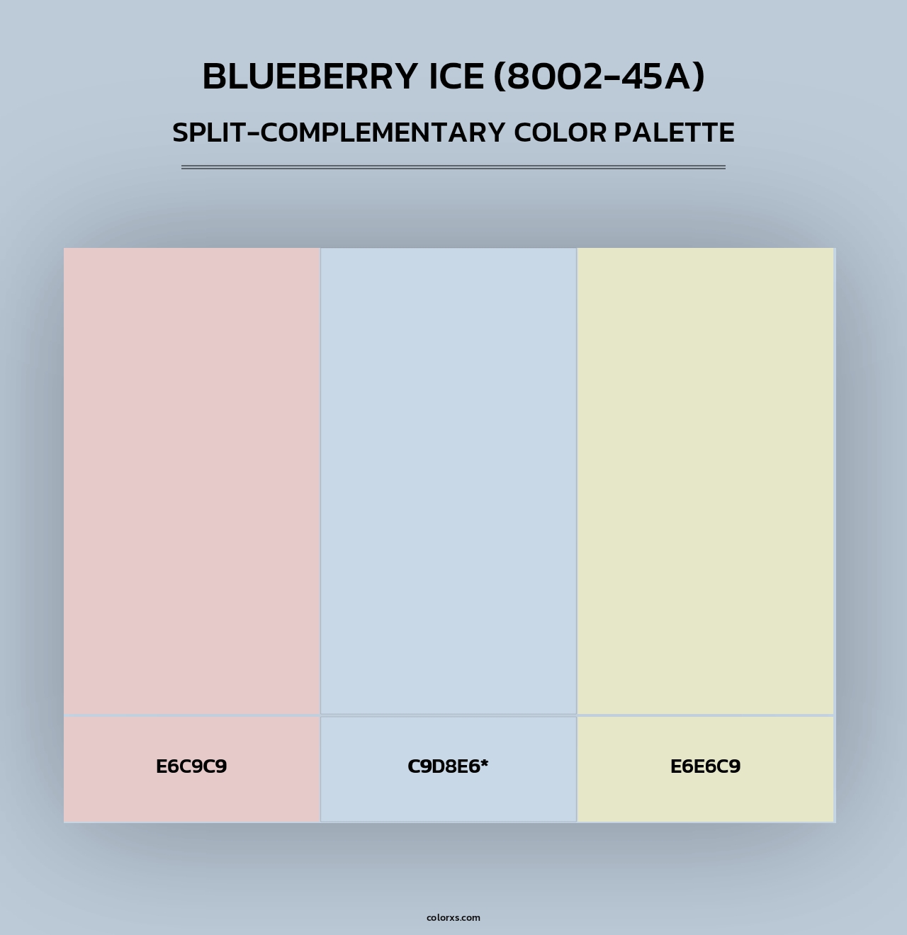 Blueberry Ice (8002-45A) - Split-Complementary Color Palette
