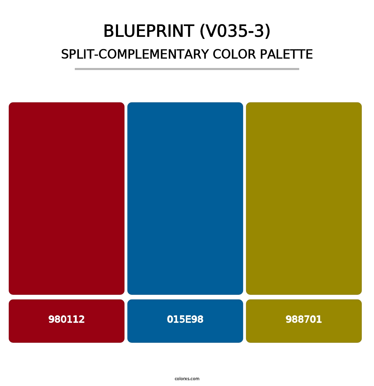 Blueprint (V035-3) - Split-Complementary Color Palette
