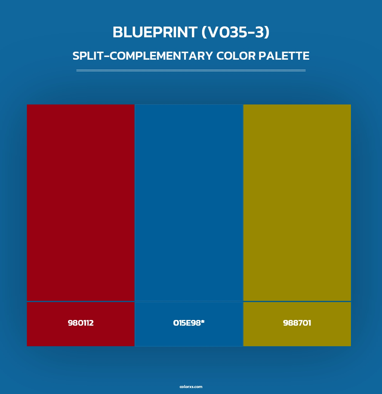 Blueprint (V035-3) - Split-Complementary Color Palette