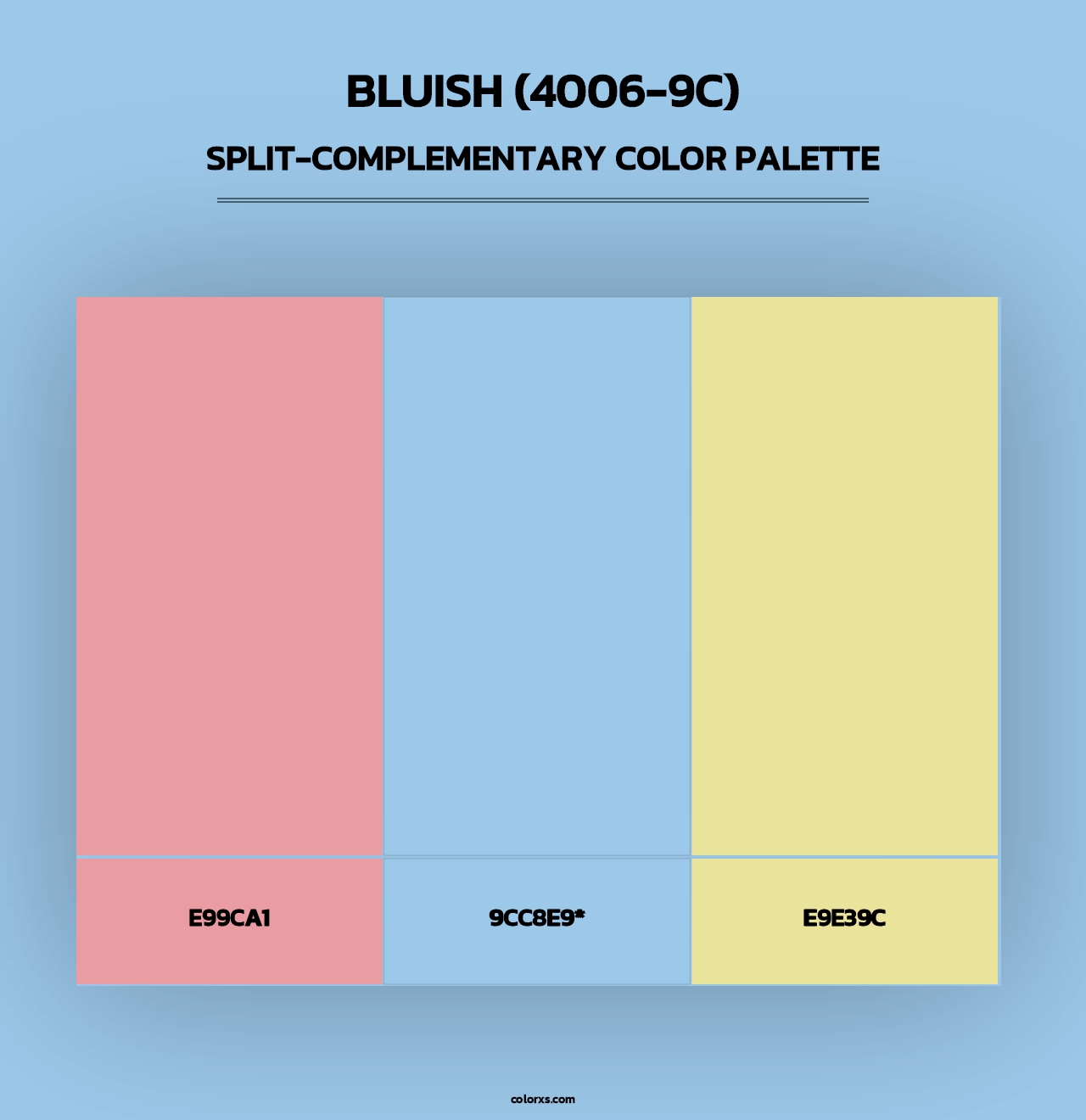 Bluish (4006-9C) - Split-Complementary Color Palette