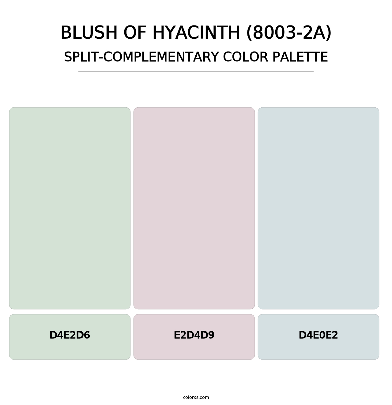 Blush of Hyacinth (8003-2A) - Split-Complementary Color Palette