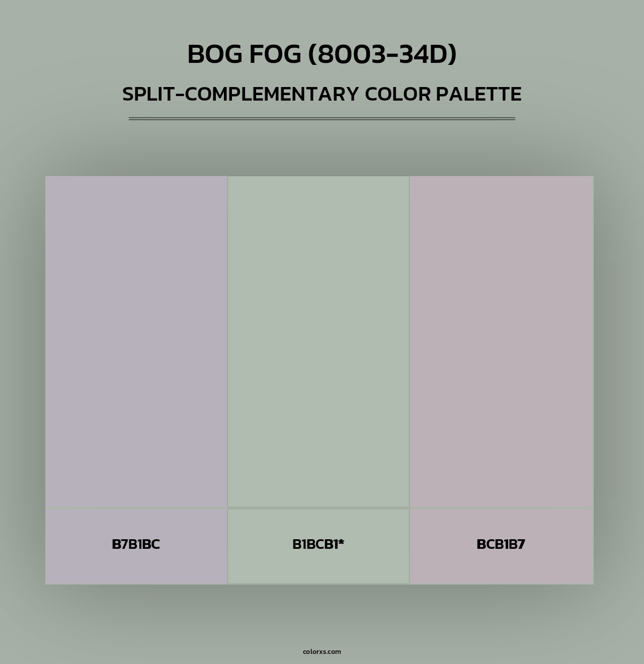 Bog Fog (8003-34D) - Split-Complementary Color Palette
