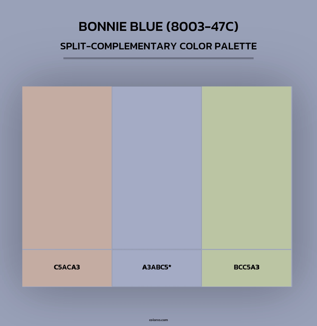 Bonnie Blue (8003-47C) - Split-Complementary Color Palette