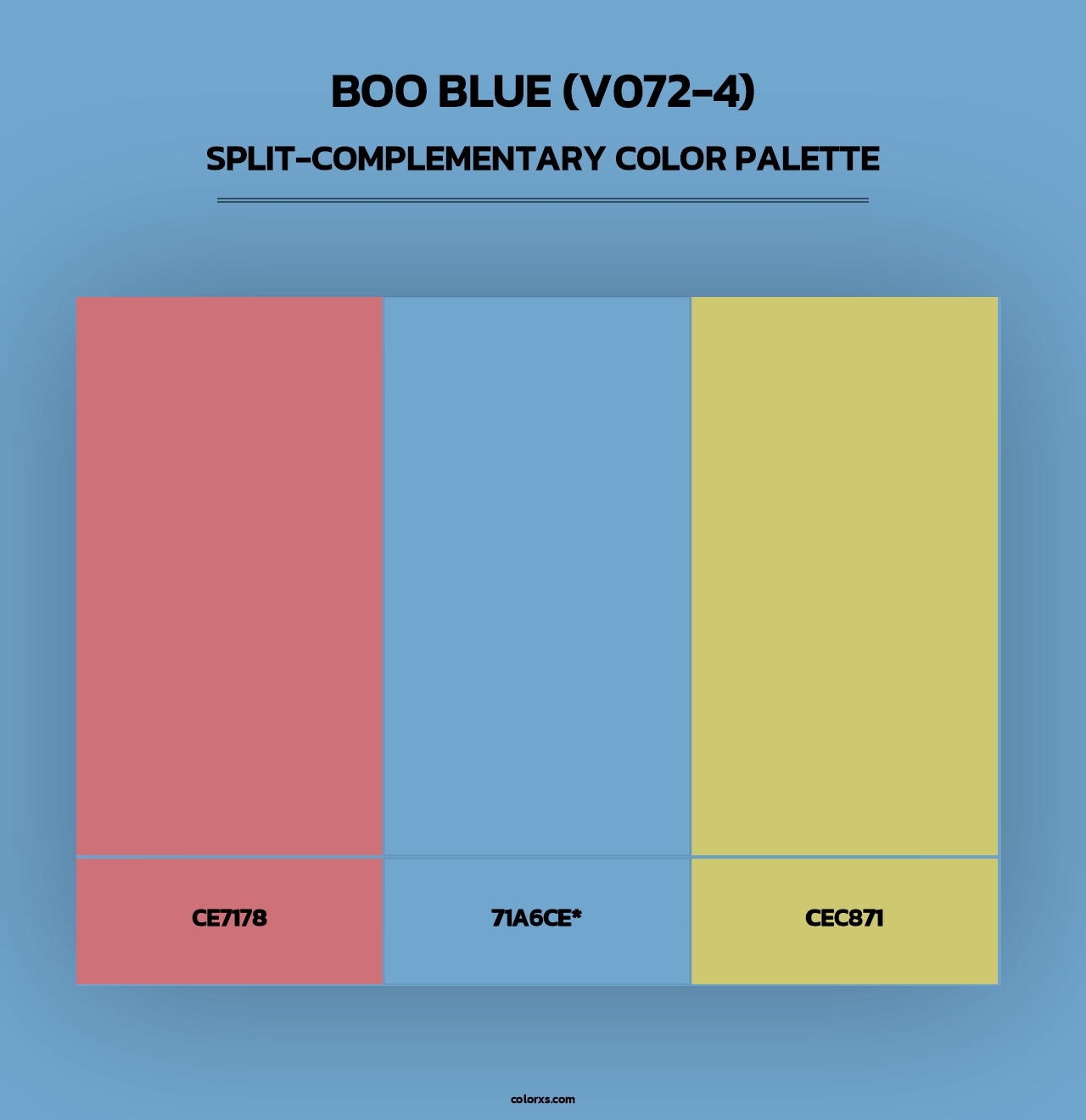 Boo Blue (V072-4) - Split-Complementary Color Palette
