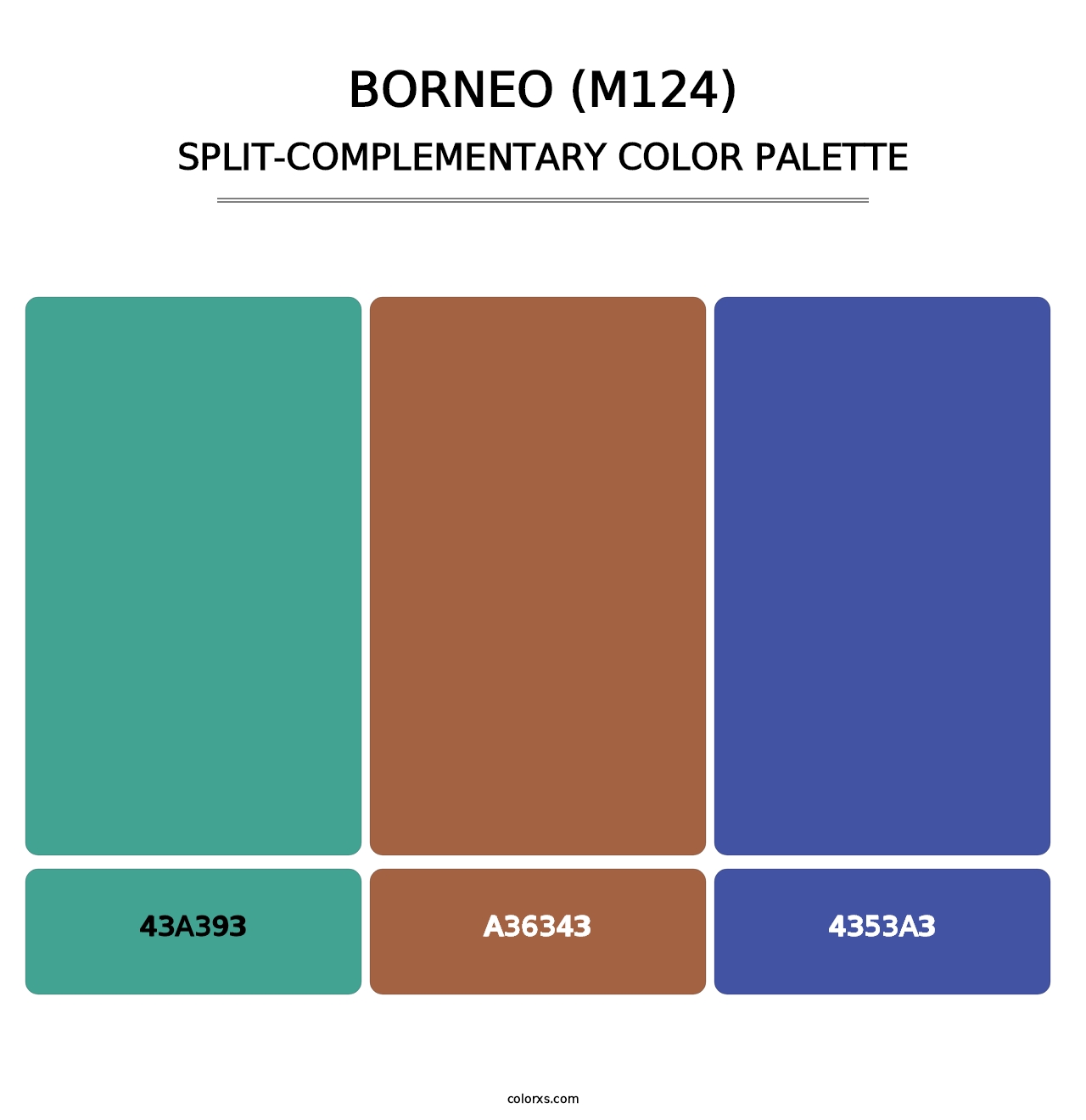 Borneo (M124) - Split-Complementary Color Palette