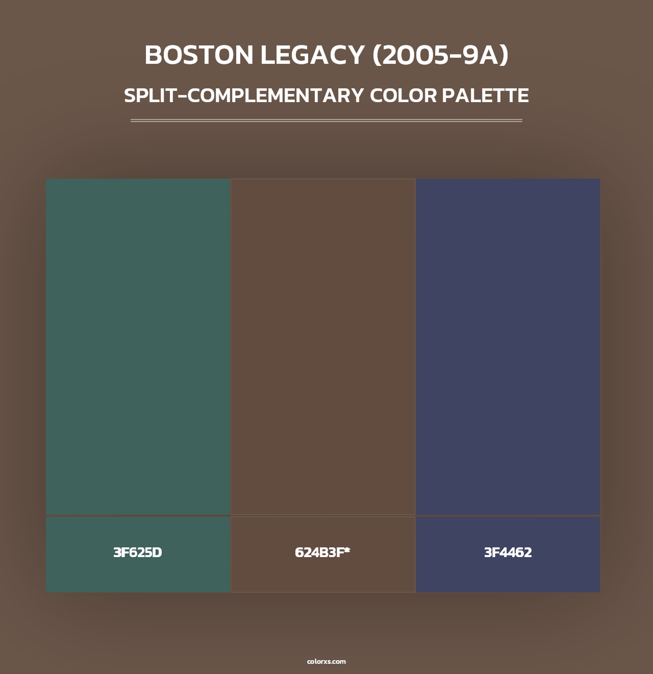 Boston Legacy (2005-9A) - Split-Complementary Color Palette