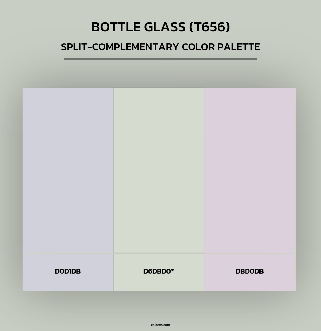 Bottle Glass (T656) - Split-Complementary Color Palette