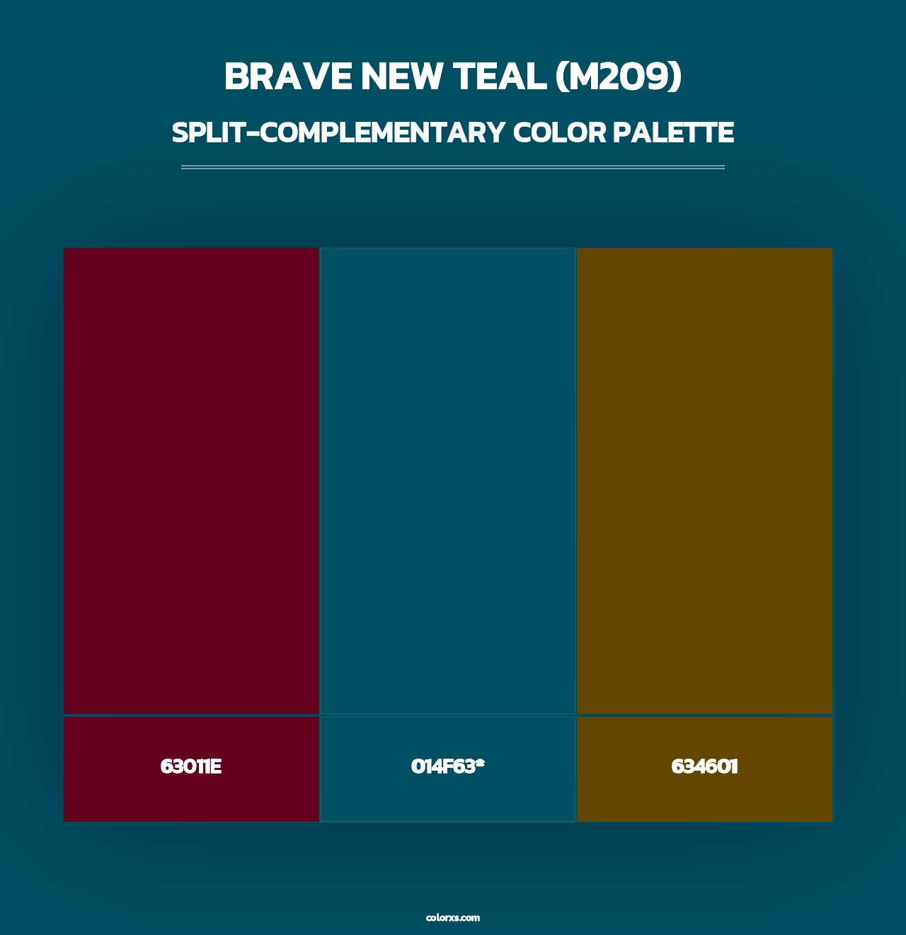 Brave New Teal (M209) - Split-Complementary Color Palette