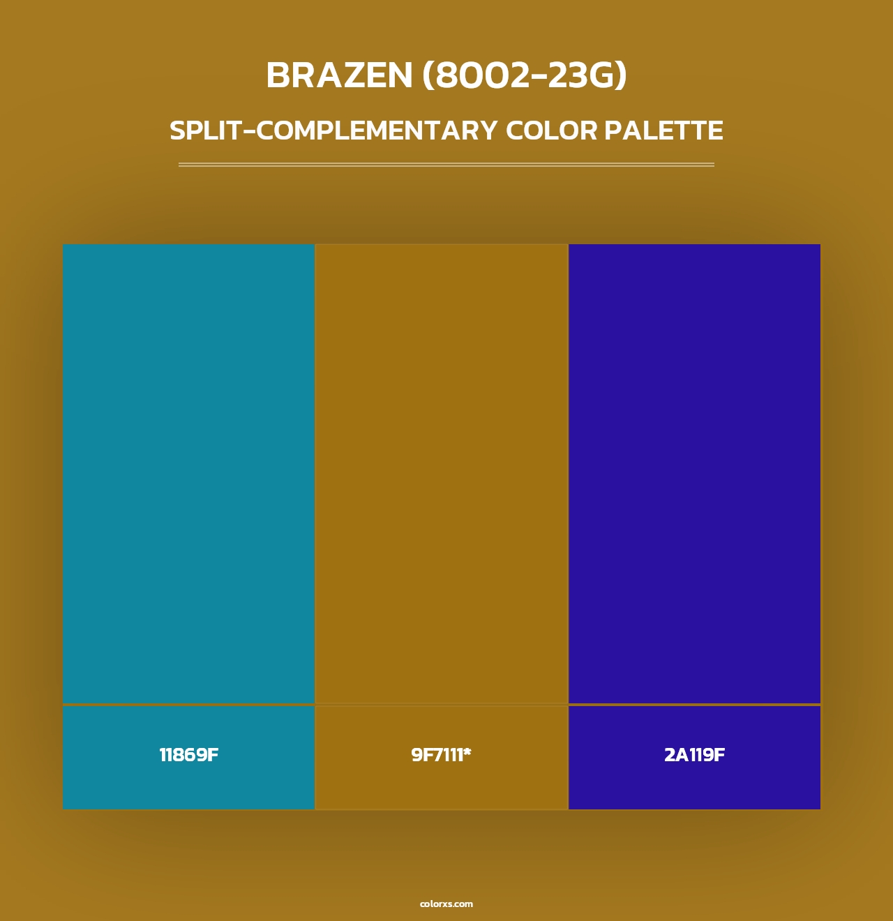 Brazen (8002-23G) - Split-Complementary Color Palette