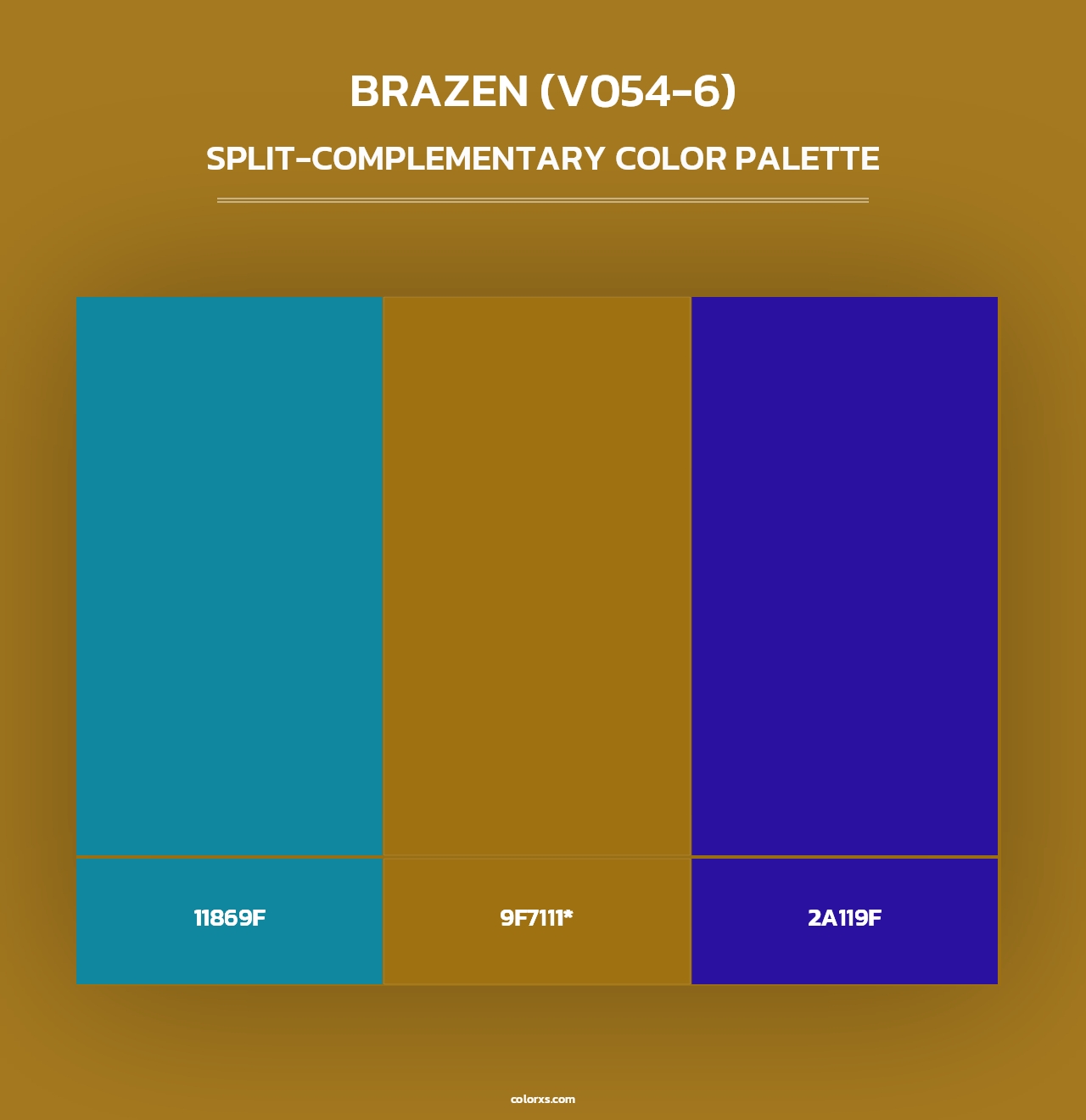Brazen (V054-6) - Split-Complementary Color Palette