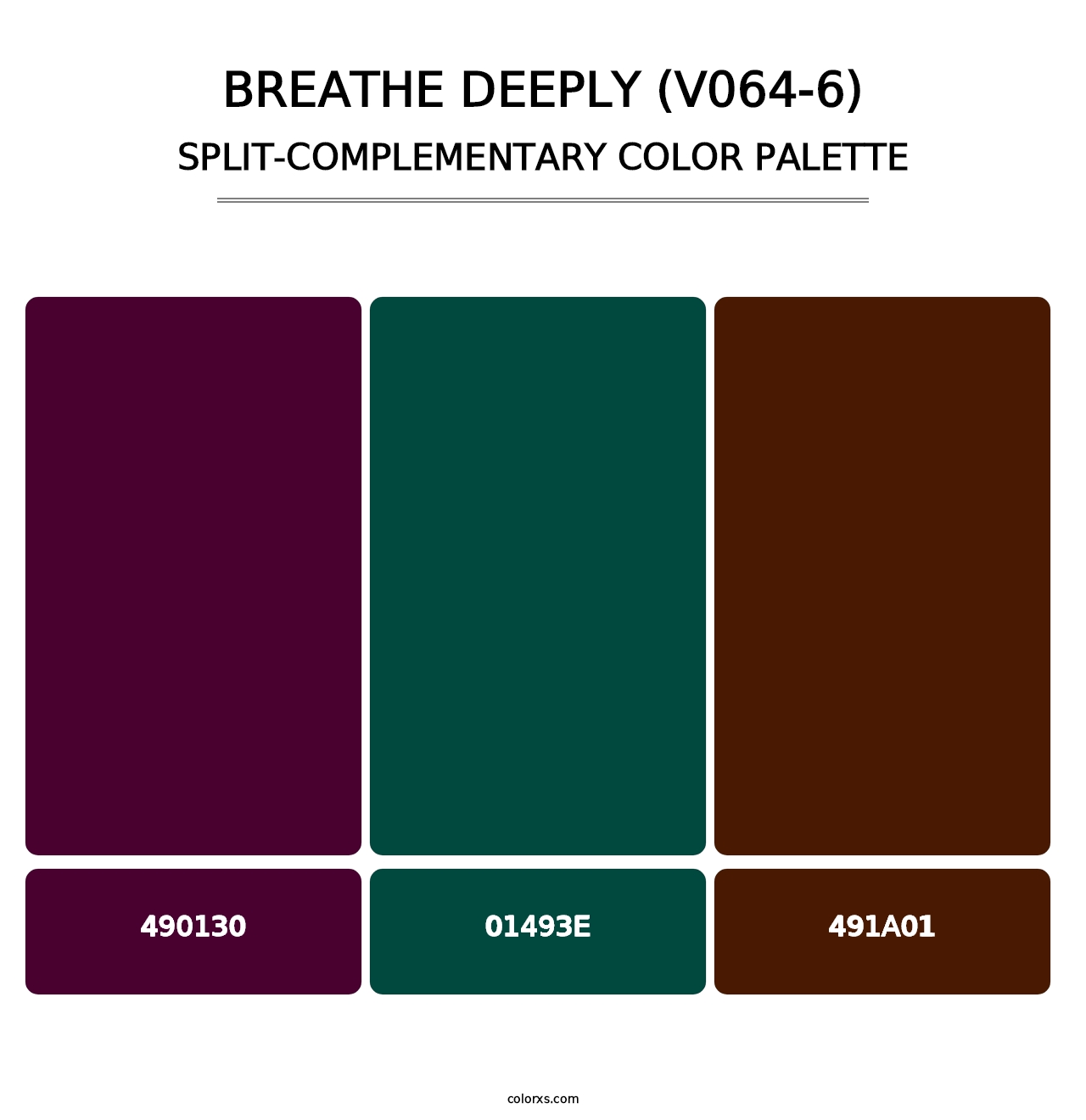 Breathe Deeply (V064-6) - Split-Complementary Color Palette