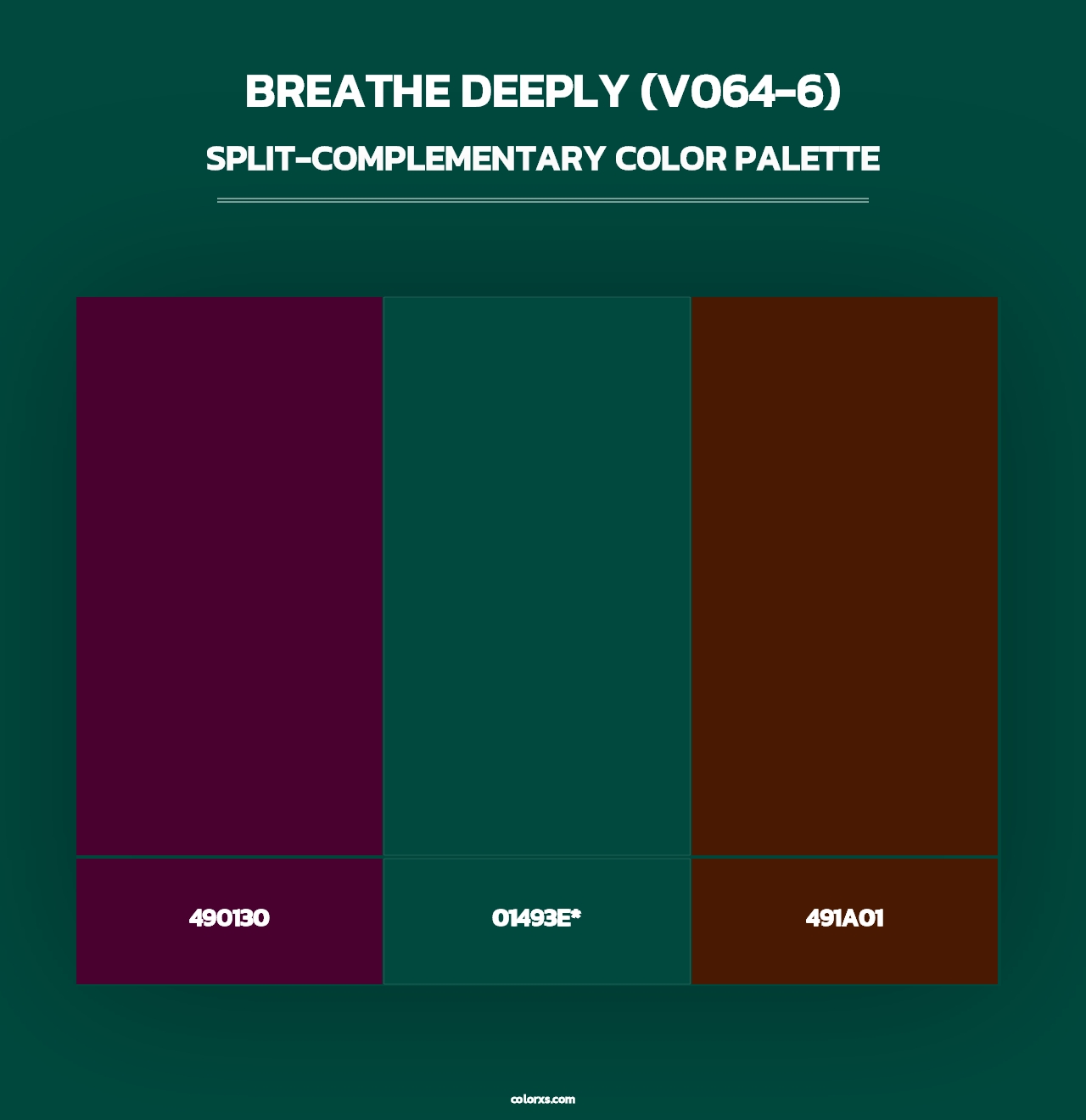 Breathe Deeply (V064-6) - Split-Complementary Color Palette