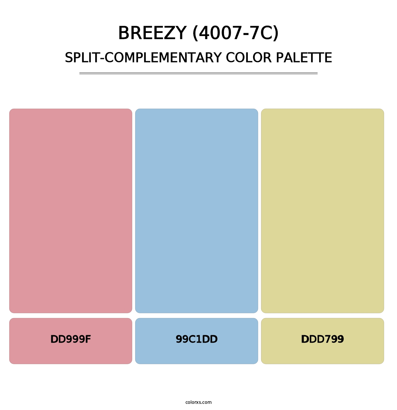 Breezy (4007-7C) - Split-Complementary Color Palette