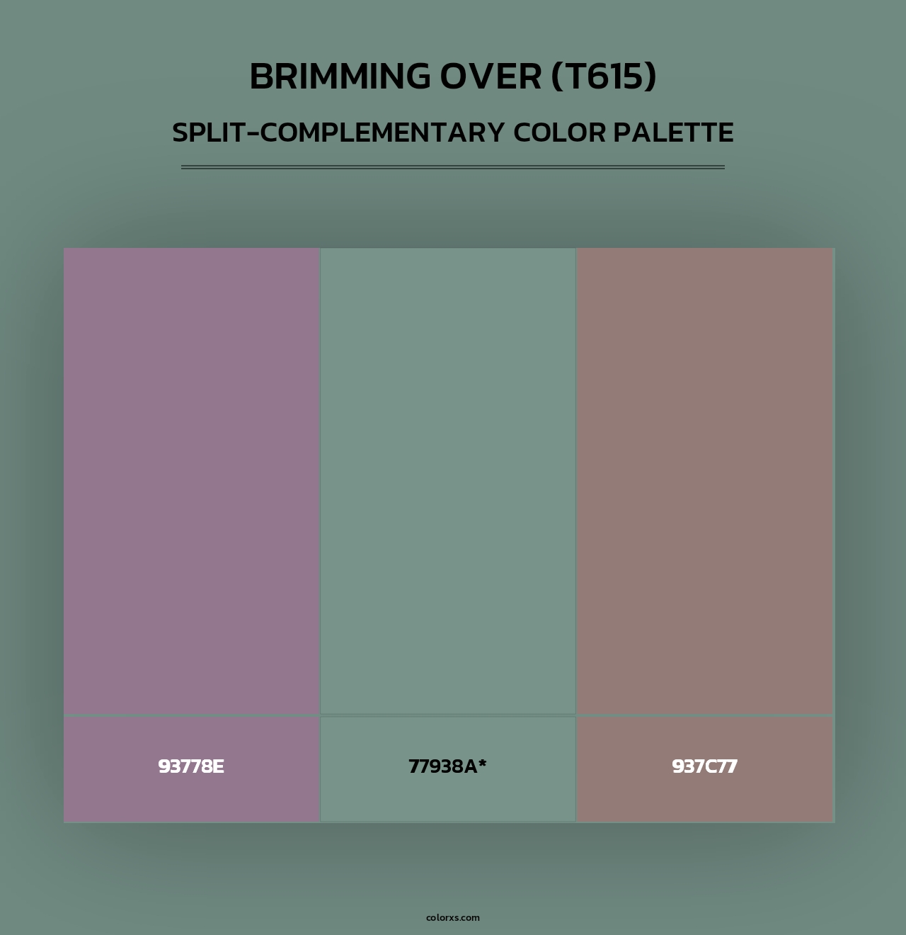 Brimming Over (T615) - Split-Complementary Color Palette