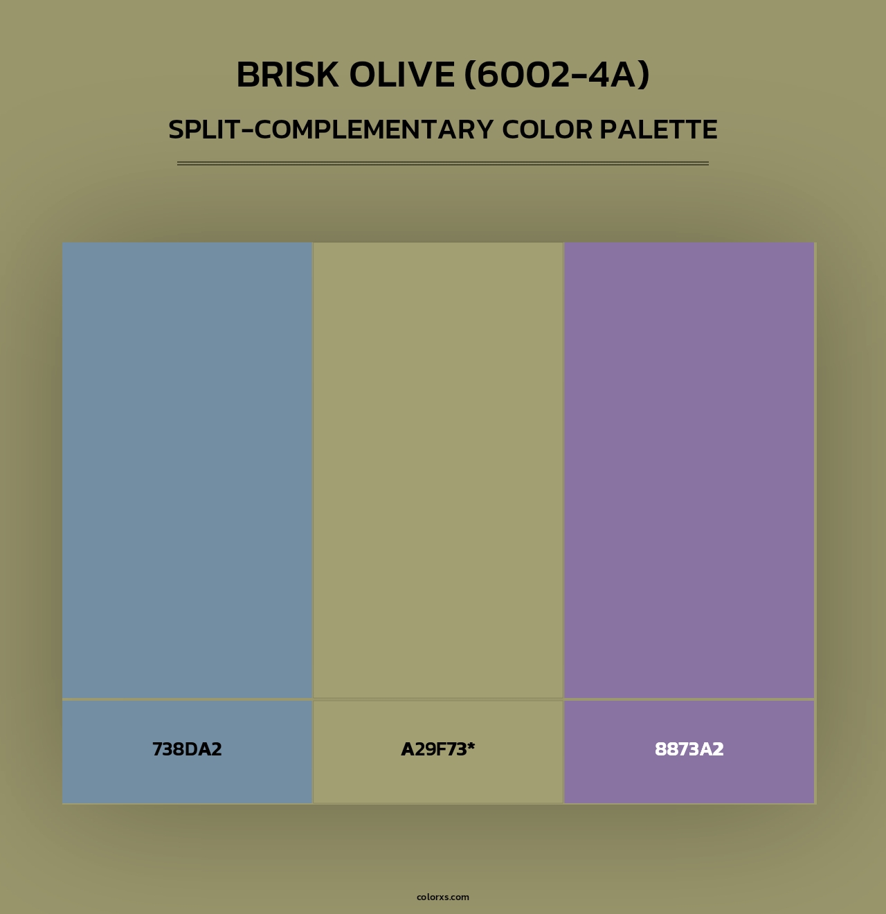Brisk Olive (6002-4A) - Split-Complementary Color Palette
