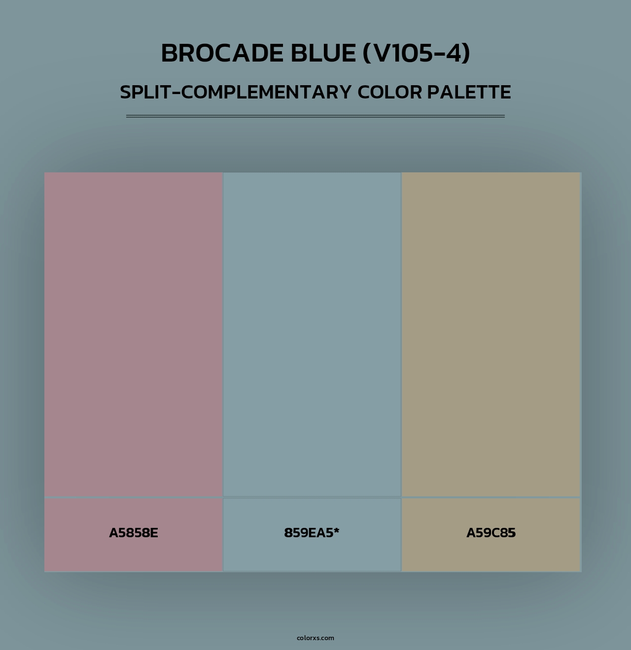Brocade Blue (V105-4) - Split-Complementary Color Palette