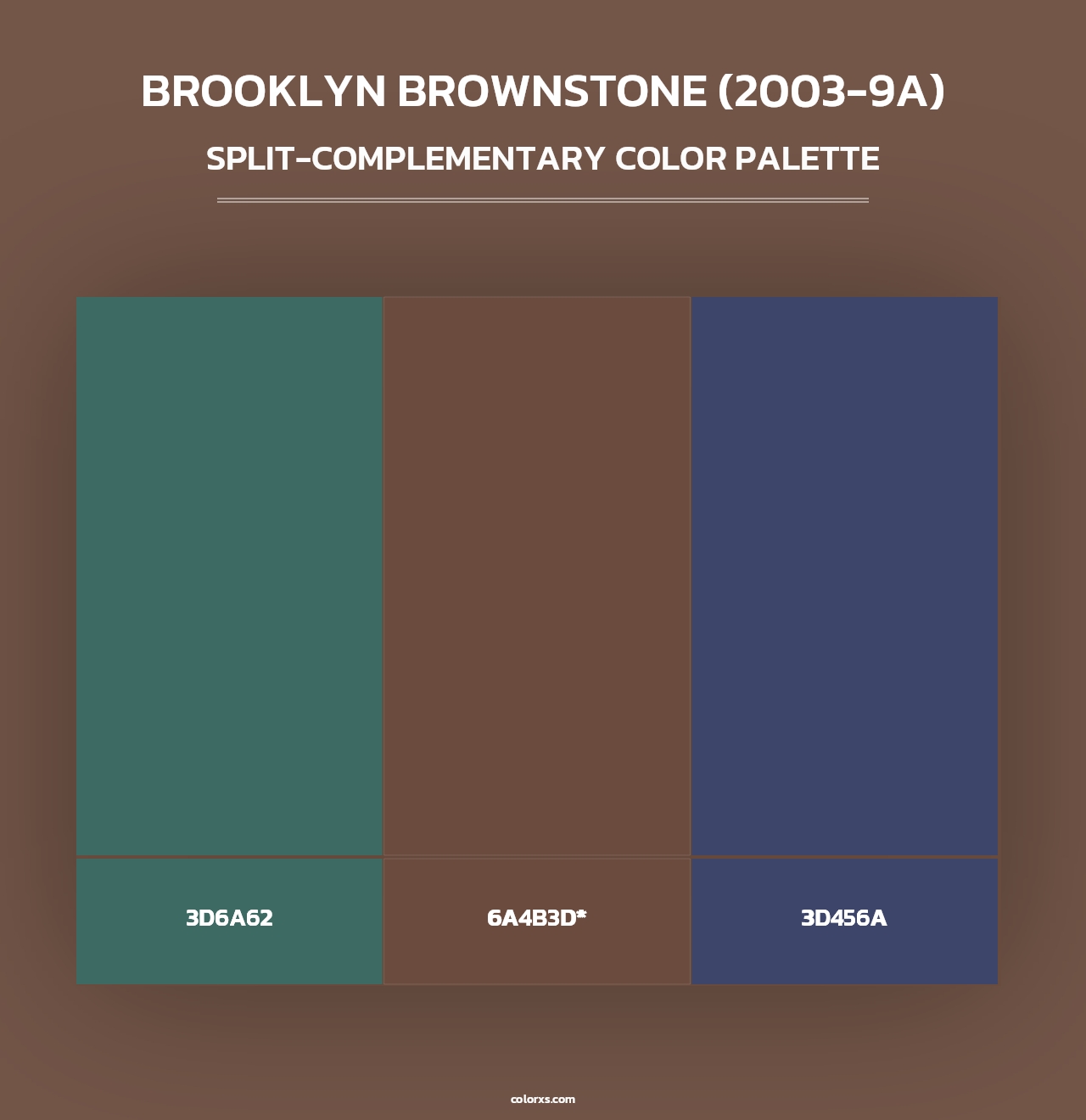 Brooklyn Brownstone (2003-9A) - Split-Complementary Color Palette