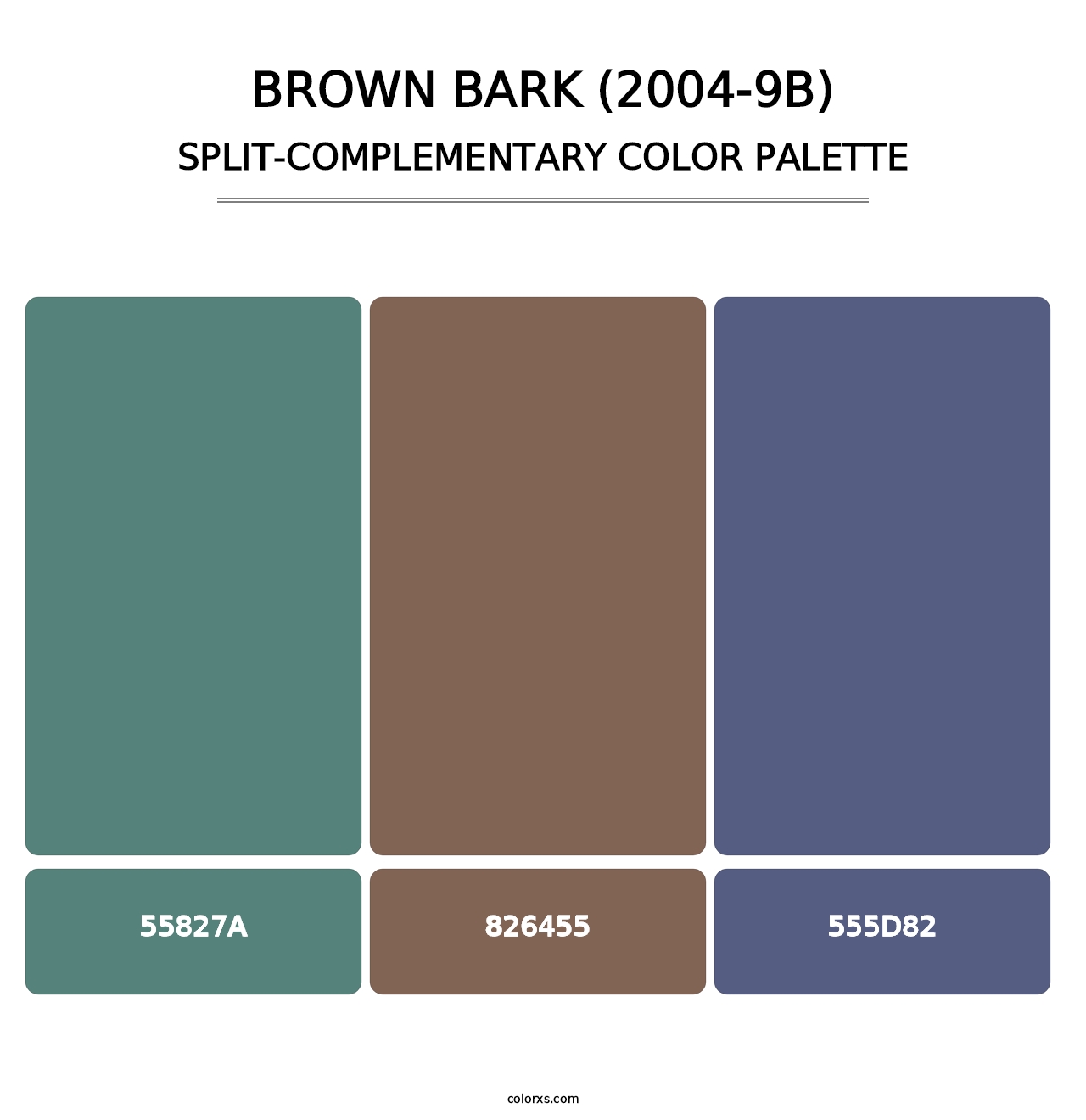Brown Bark (2004-9B) - Split-Complementary Color Palette