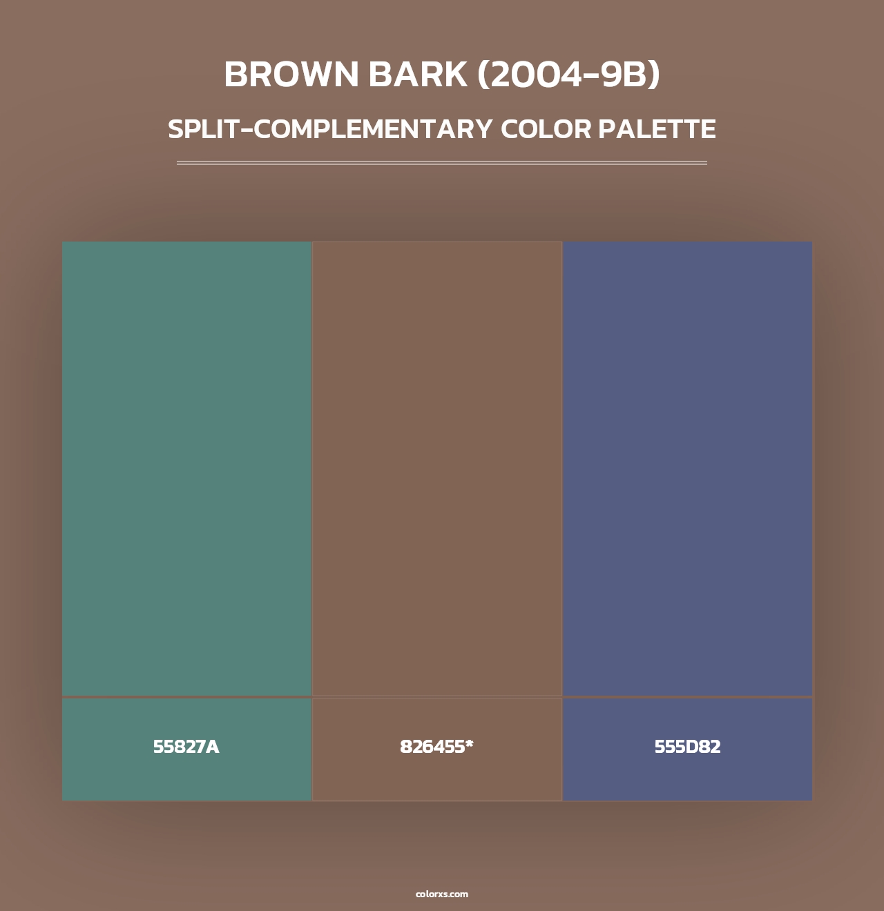 Brown Bark (2004-9B) - Split-Complementary Color Palette