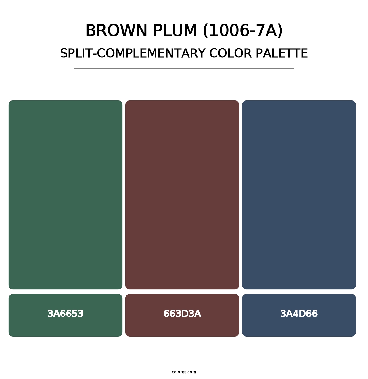 Brown Plum (1006-7A) - Split-Complementary Color Palette