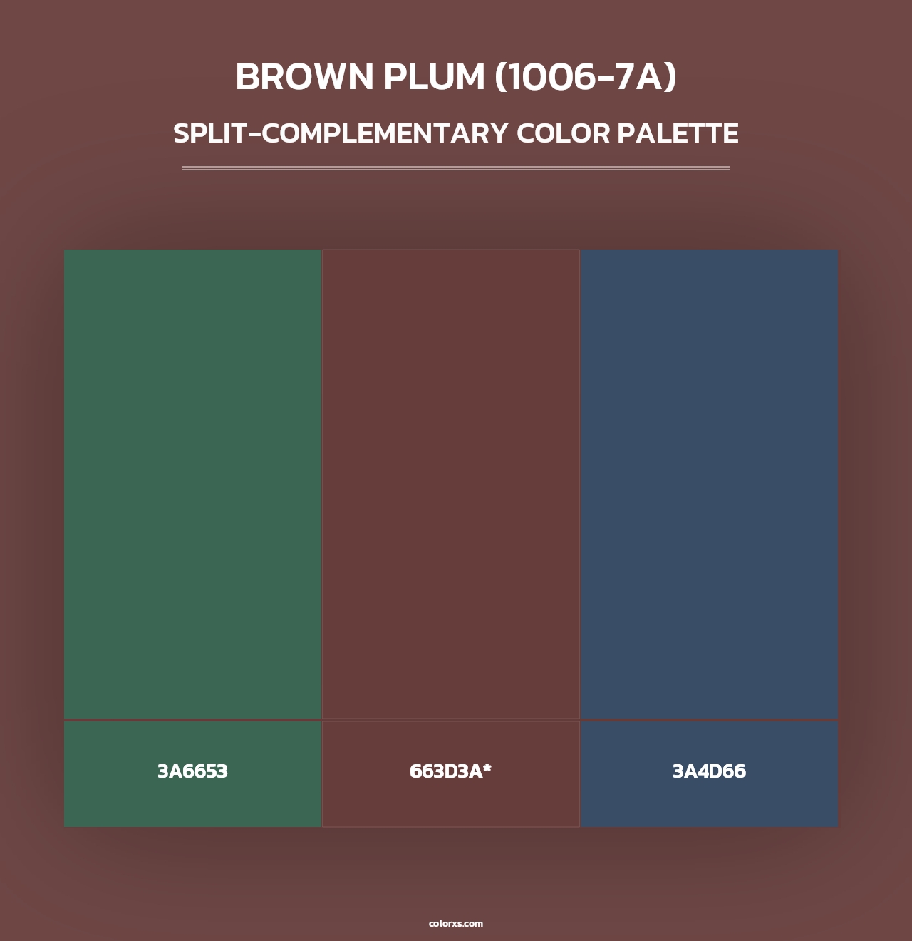 Brown Plum (1006-7A) - Split-Complementary Color Palette