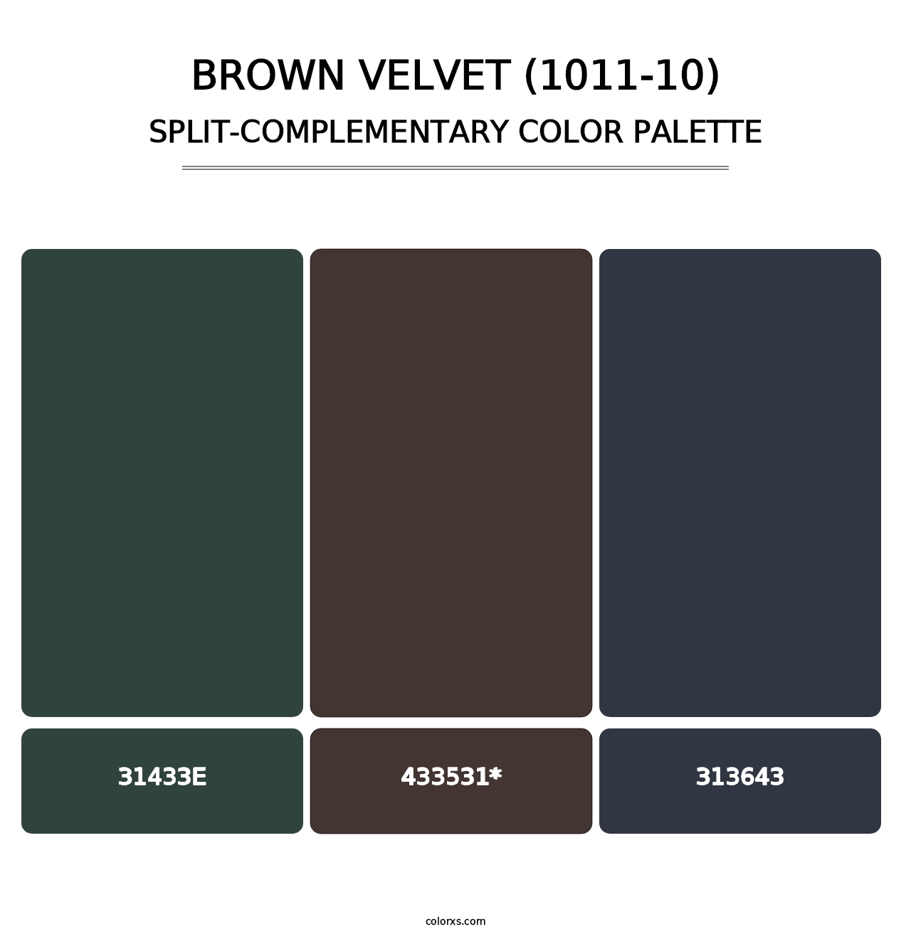 Brown Velvet (1011-10) - Split-Complementary Color Palette