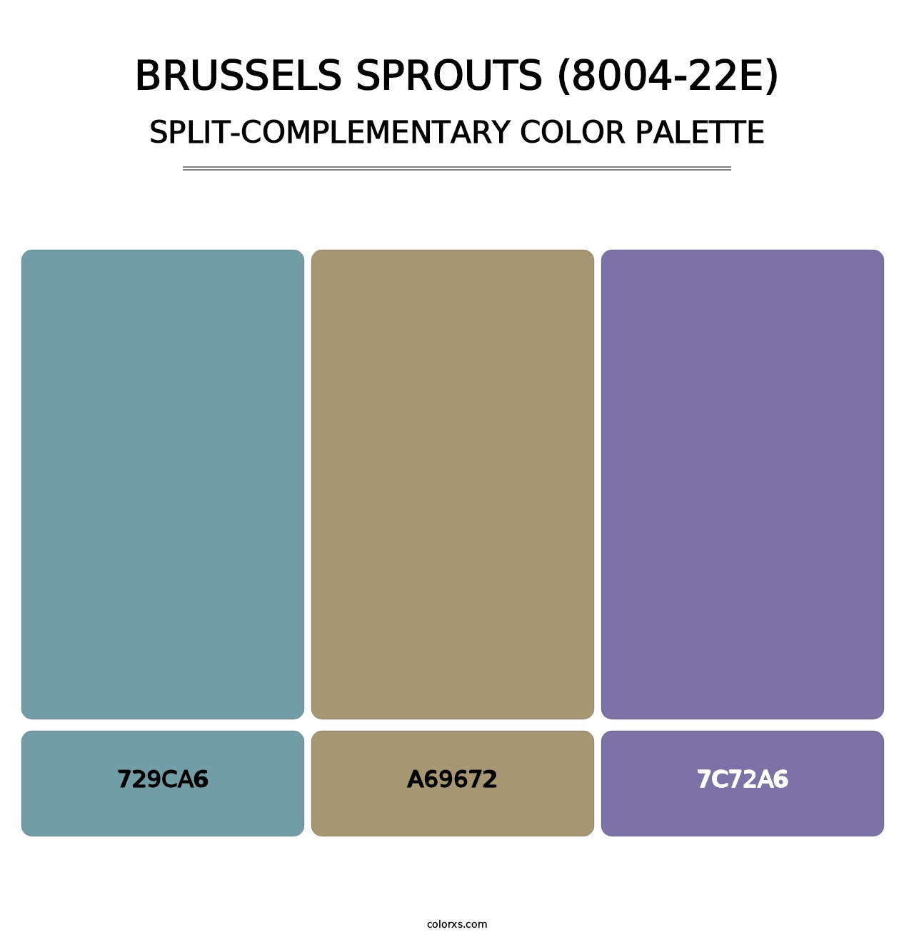Brussels Sprouts (8004-22E) - Split-Complementary Color Palette