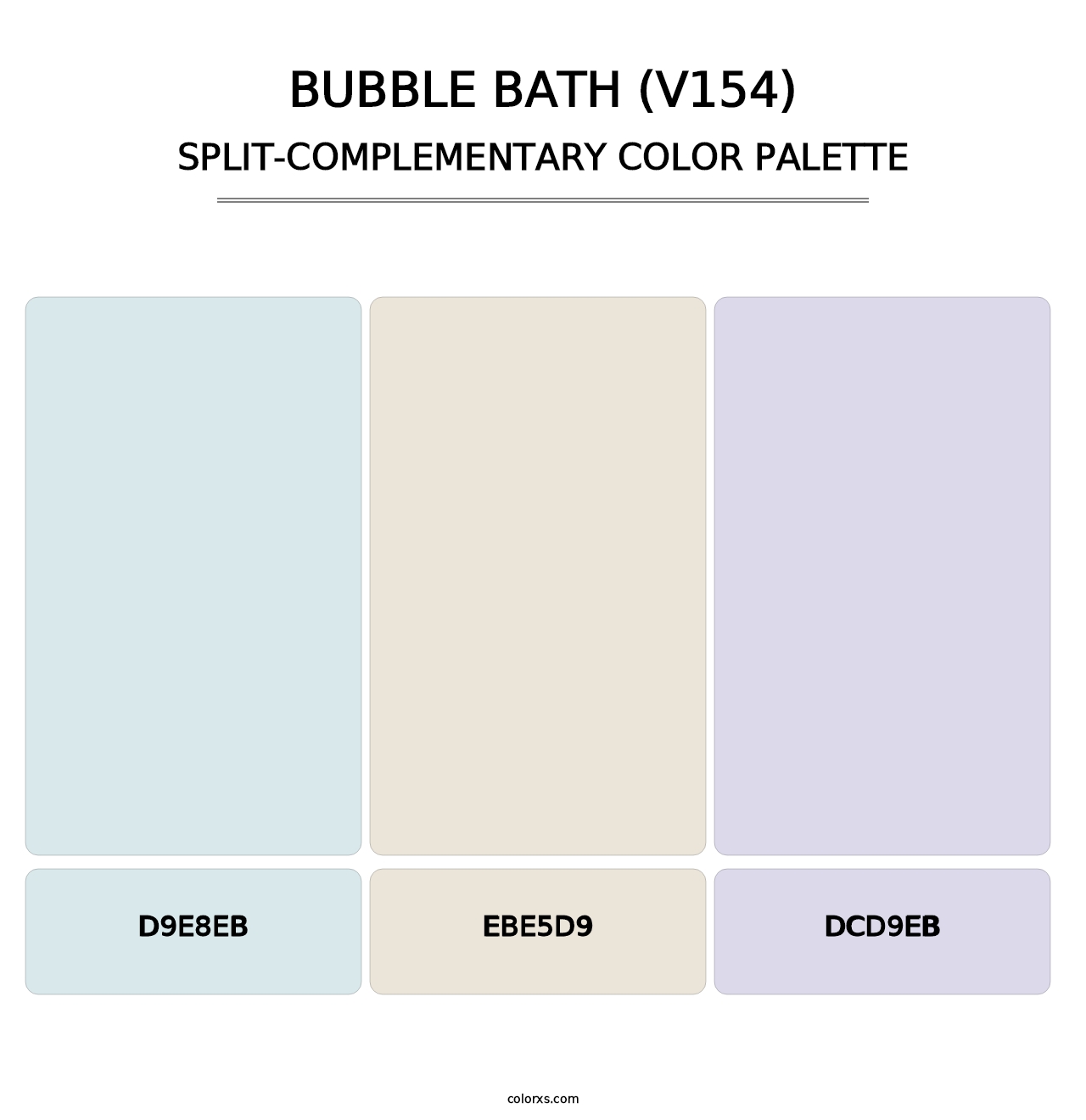 Bubble Bath (V154) - Split-Complementary Color Palette