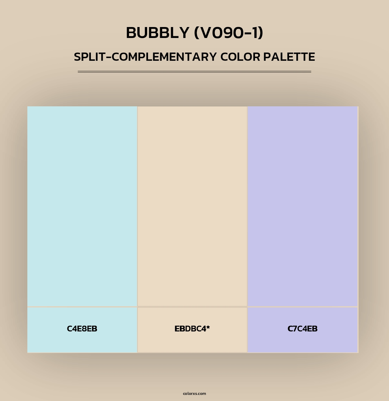 Bubbly (V090-1) - Split-Complementary Color Palette