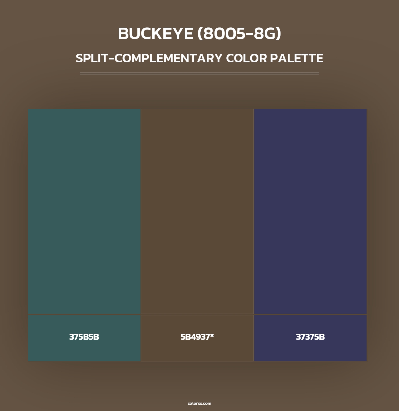 Buckeye (8005-8G) - Split-Complementary Color Palette