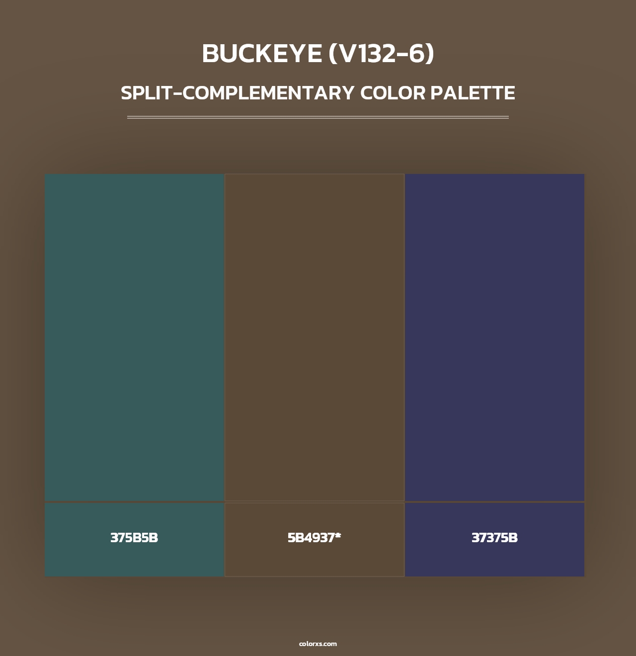 Buckeye (V132-6) - Split-Complementary Color Palette