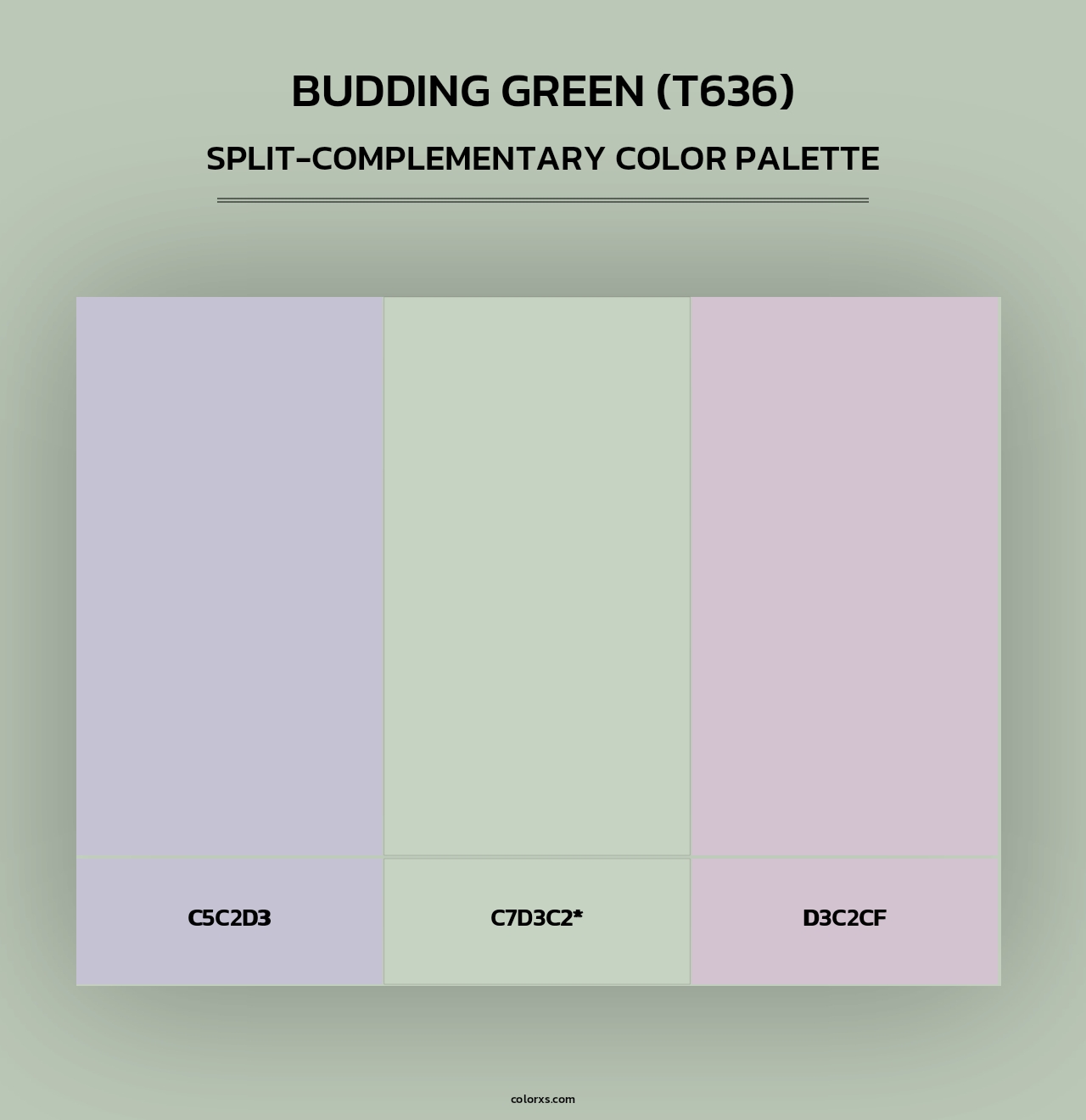 Budding Green (T636) - Split-Complementary Color Palette