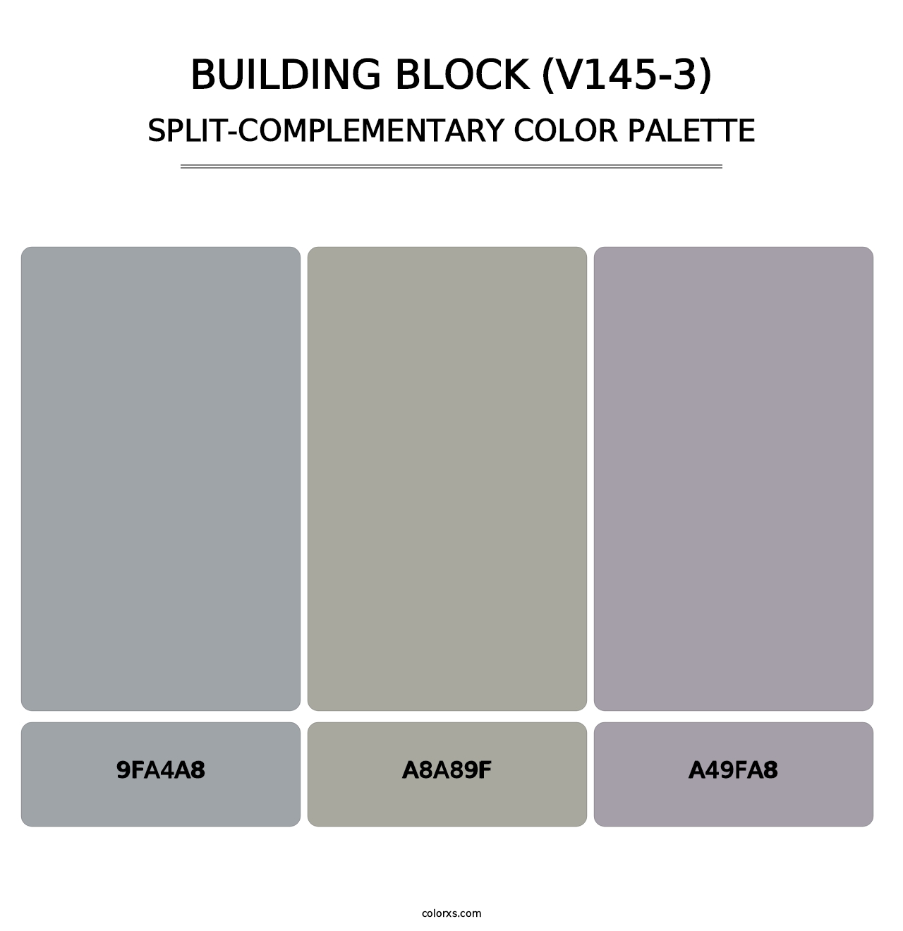 Building Block (V145-3) - Split-Complementary Color Palette