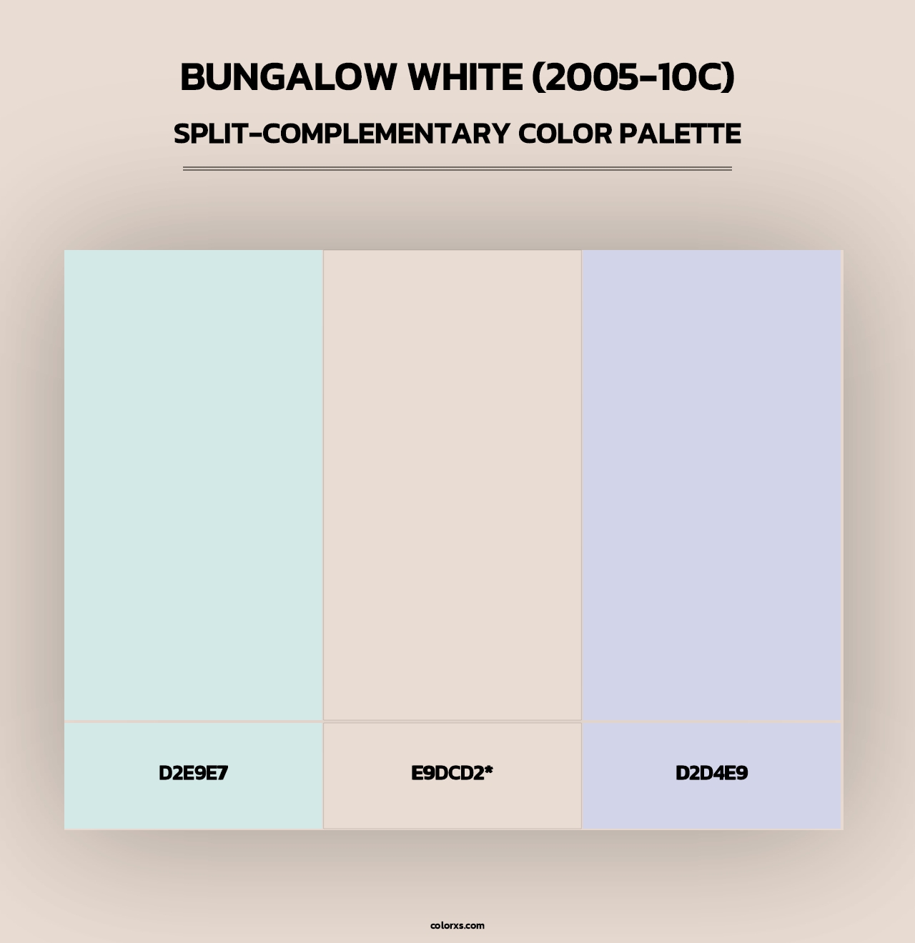 Bungalow White (2005-10C) - Split-Complementary Color Palette