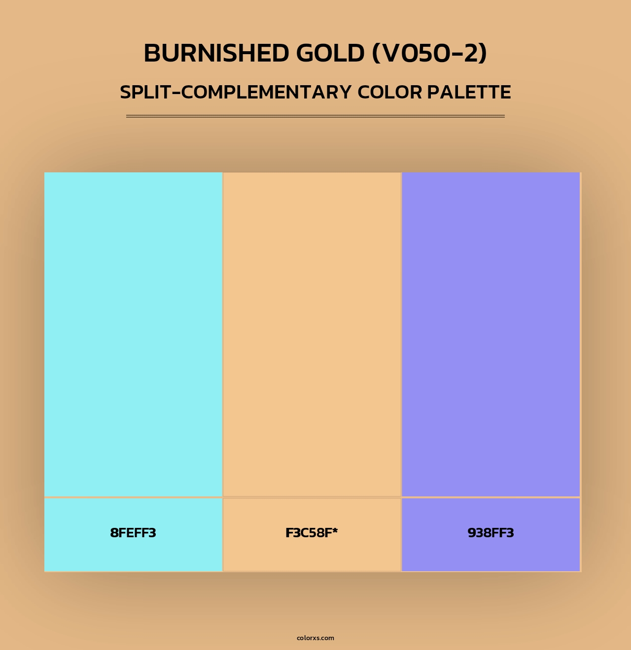 Burnished Gold (V050-2) - Split-Complementary Color Palette
