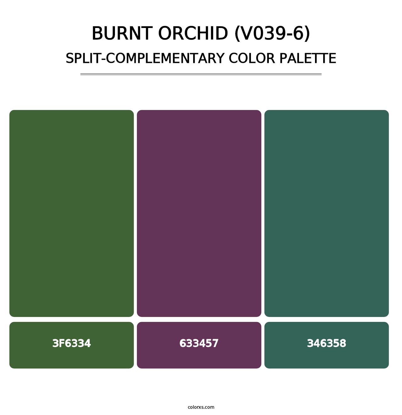 Burnt Orchid (V039-6) - Split-Complementary Color Palette