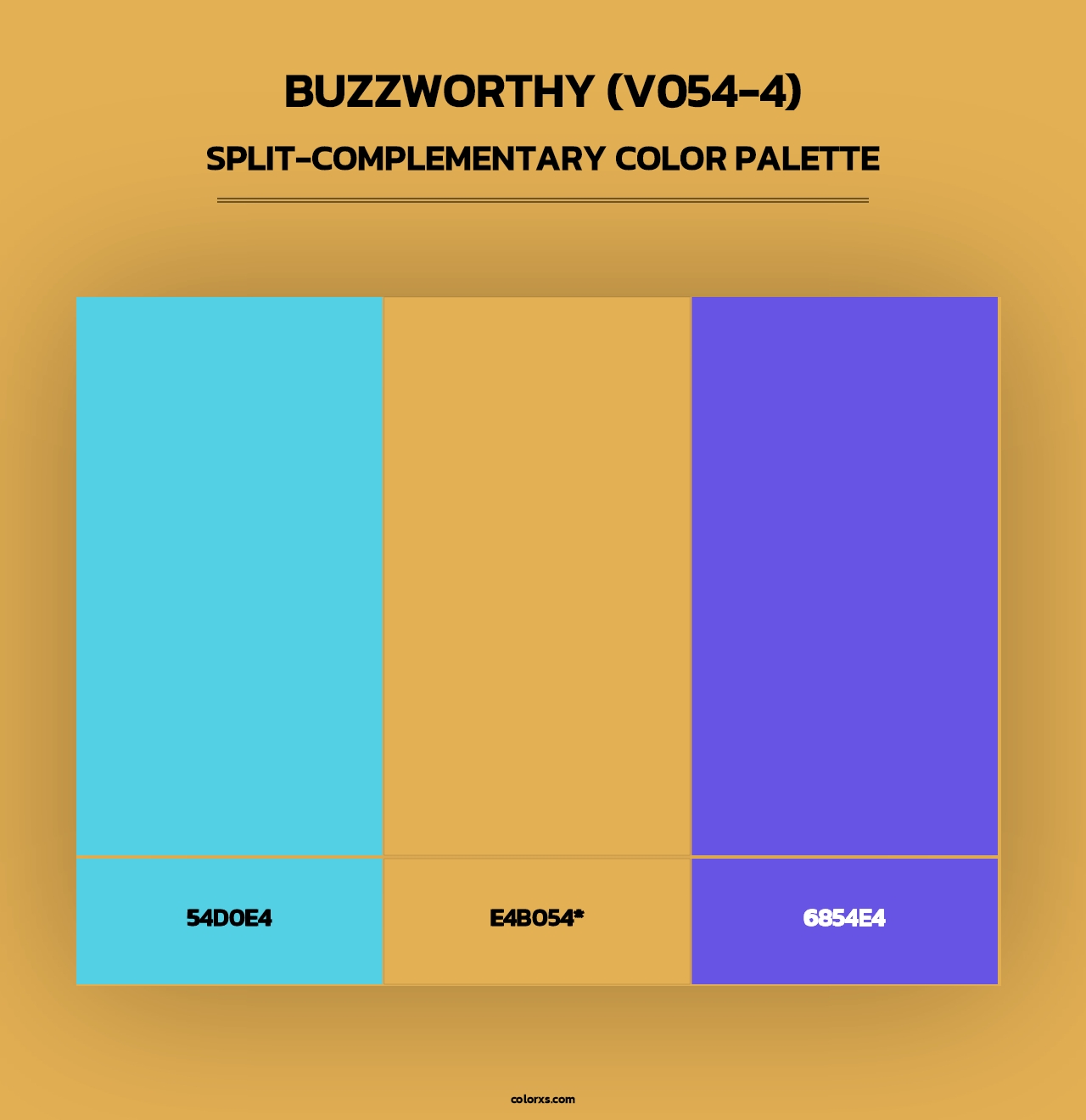 Buzzworthy (V054-4) - Split-Complementary Color Palette