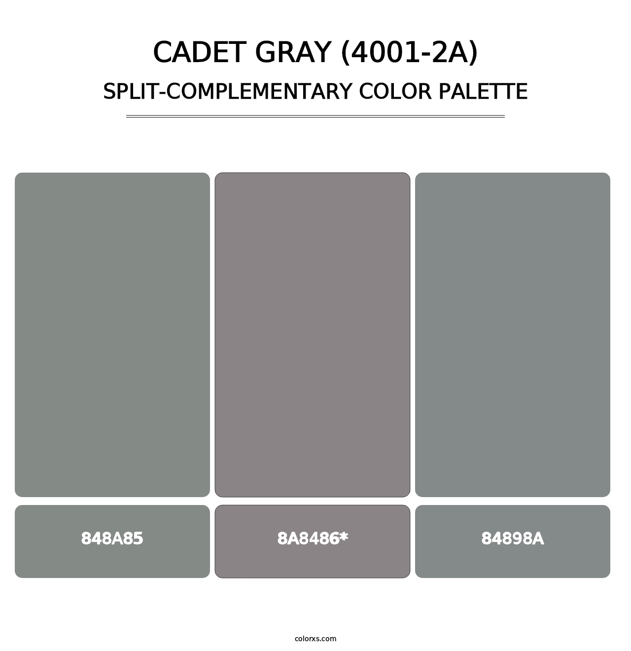 Cadet Gray (4001-2A) - Split-Complementary Color Palette