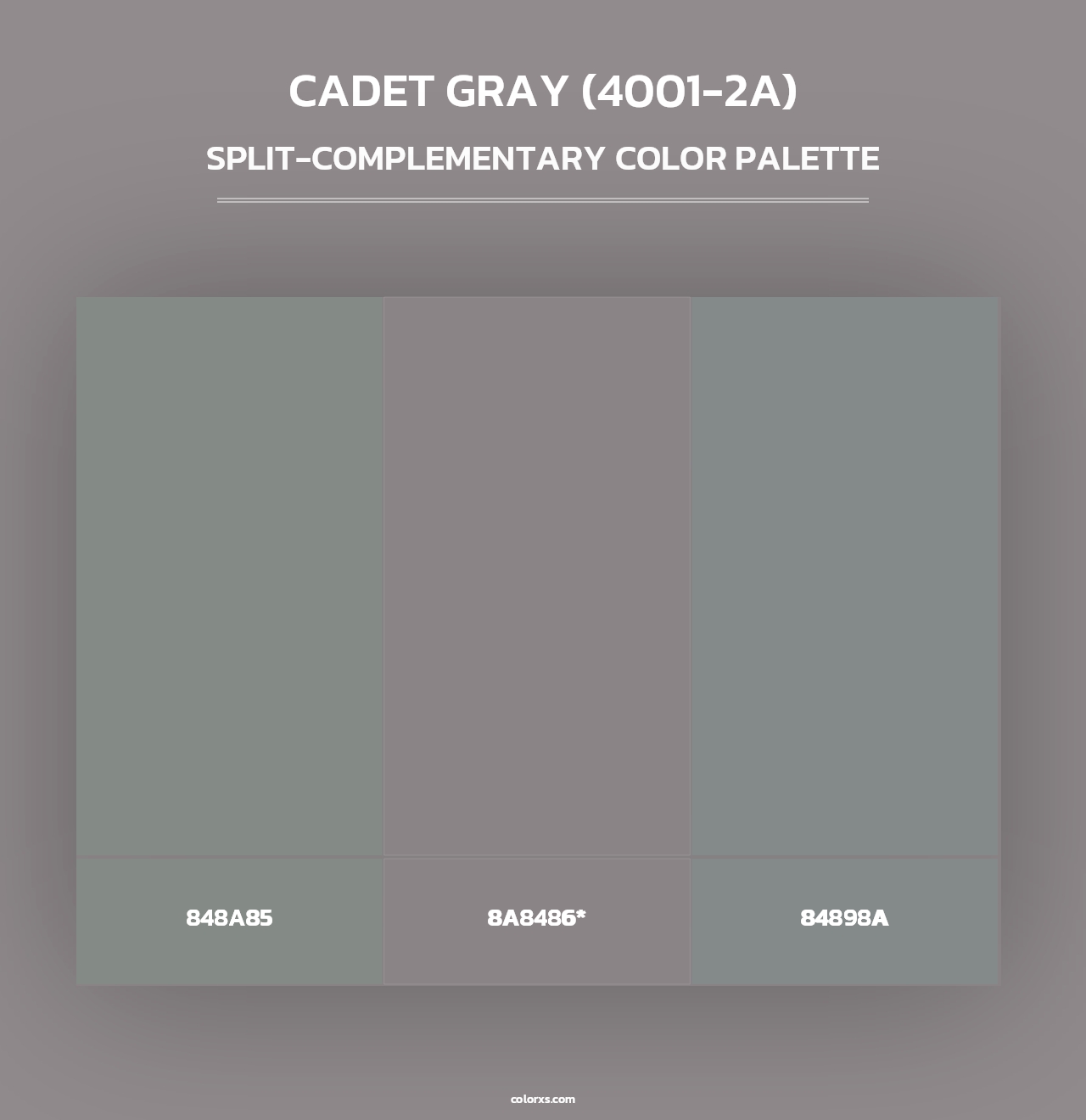 Cadet Gray (4001-2A) - Split-Complementary Color Palette