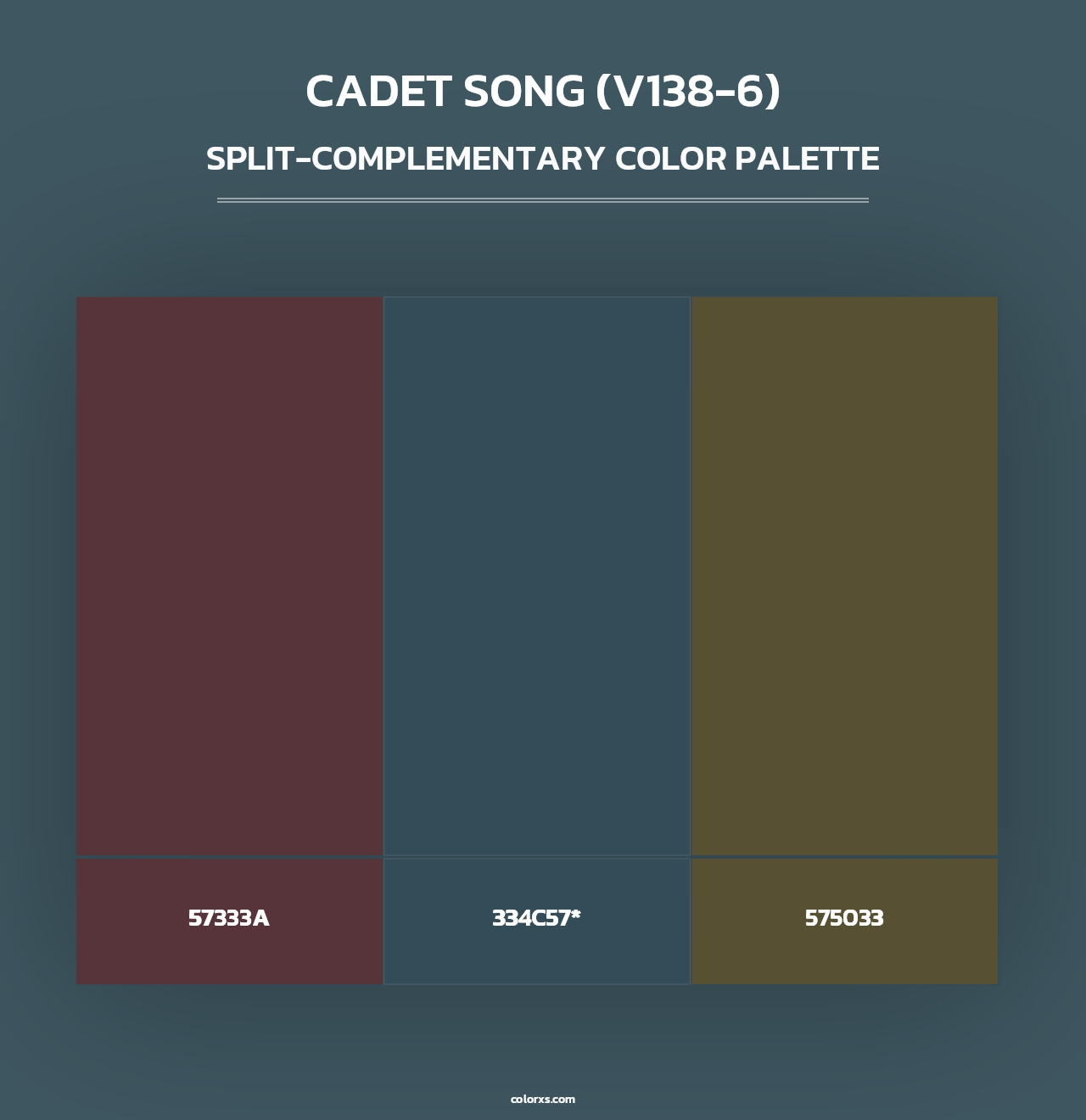 Cadet Song (V138-6) - Split-Complementary Color Palette