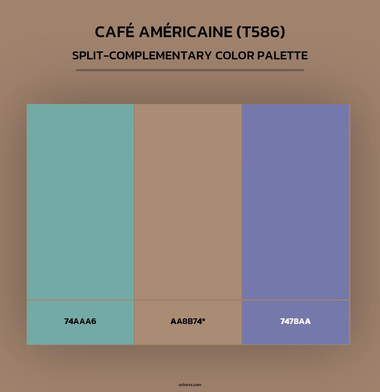 Café Américaine (T586) - Split-Complementary Color Palette