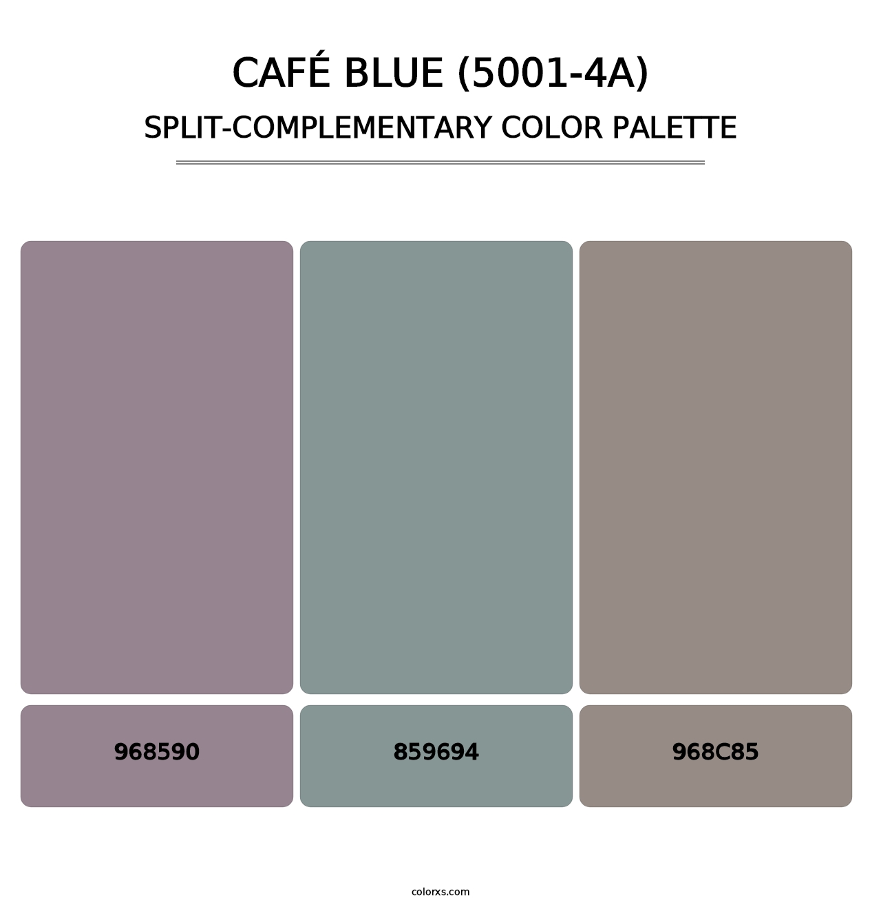Café Blue (5001-4A) - Split-Complementary Color Palette