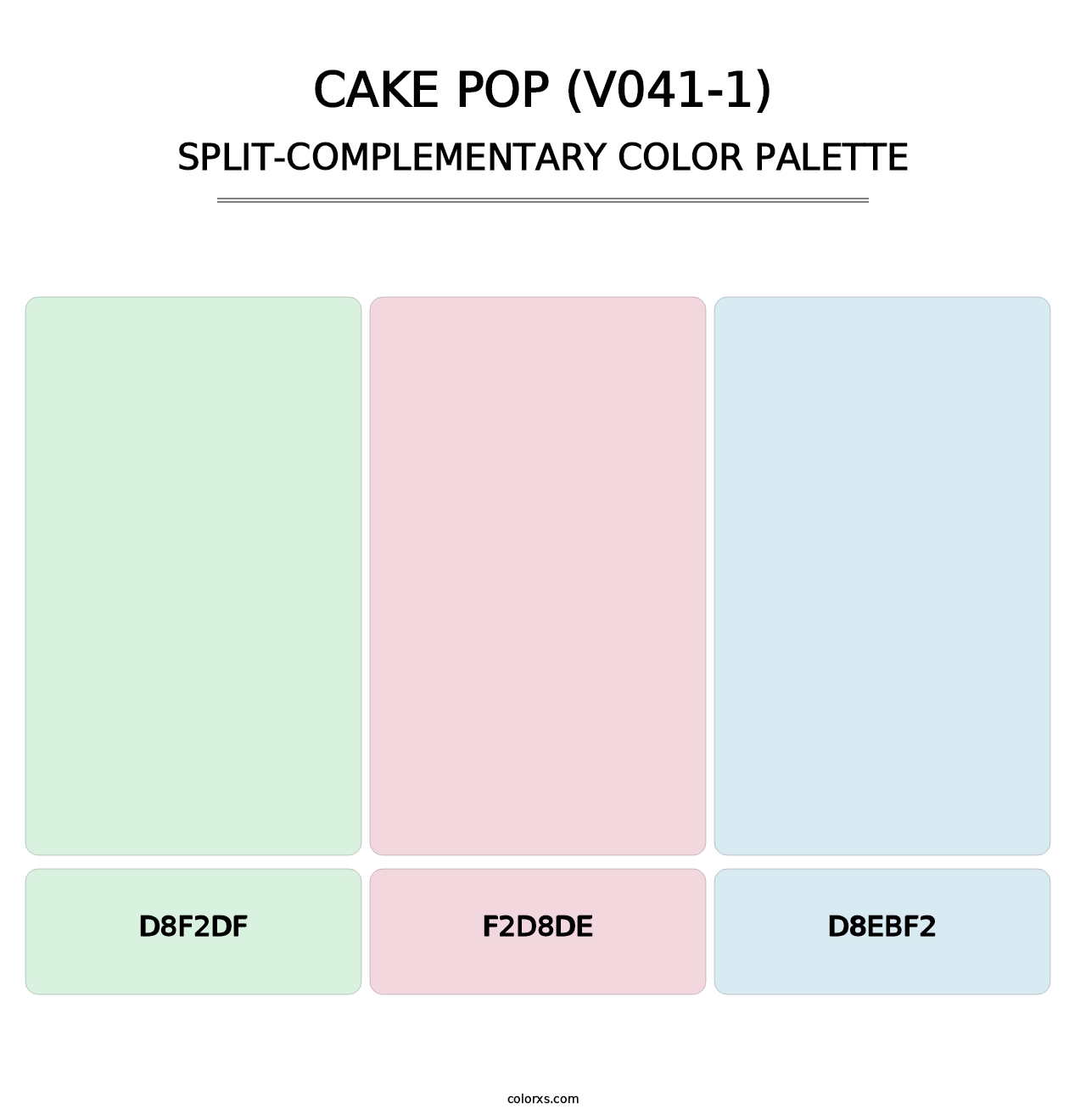 Cake Pop (V041-1) - Split-Complementary Color Palette