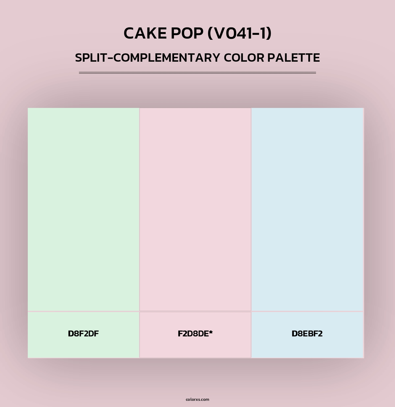 Cake Pop (V041-1) - Split-Complementary Color Palette