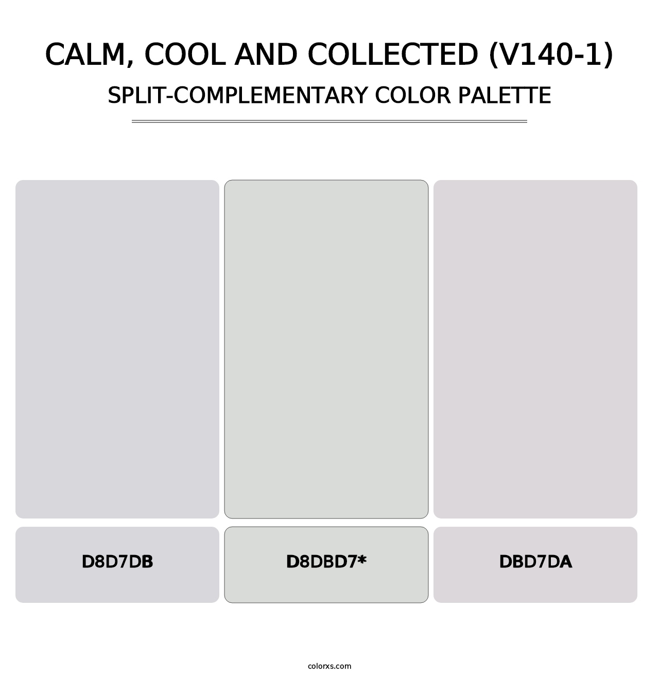 Calm, Cool and Collected (V140-1) - Split-Complementary Color Palette