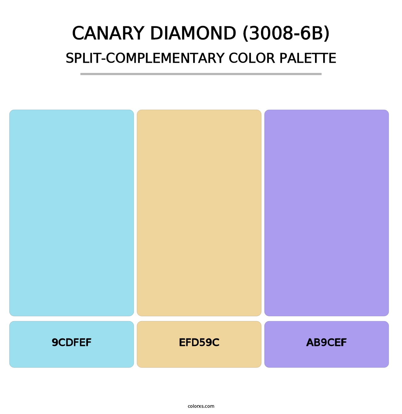 Canary Diamond (3008-6B) - Split-Complementary Color Palette