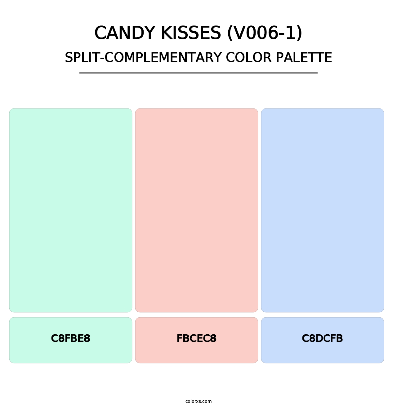 Candy Kisses (V006-1) - Split-Complementary Color Palette