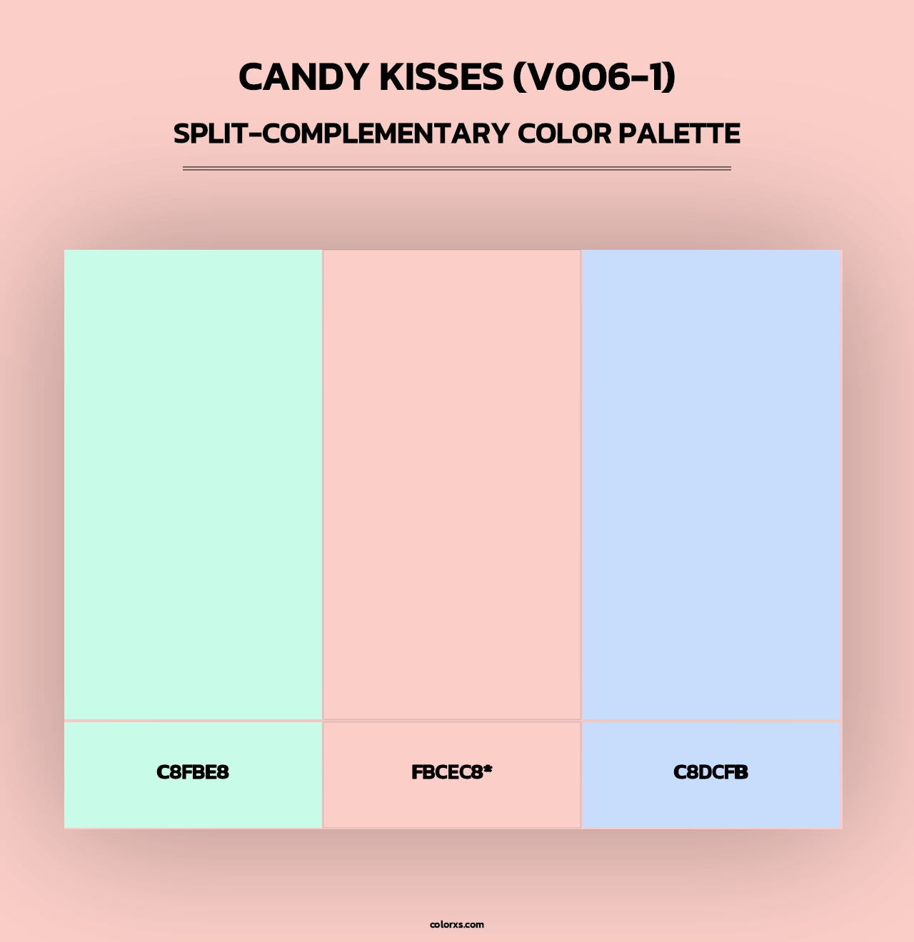Candy Kisses (V006-1) - Split-Complementary Color Palette