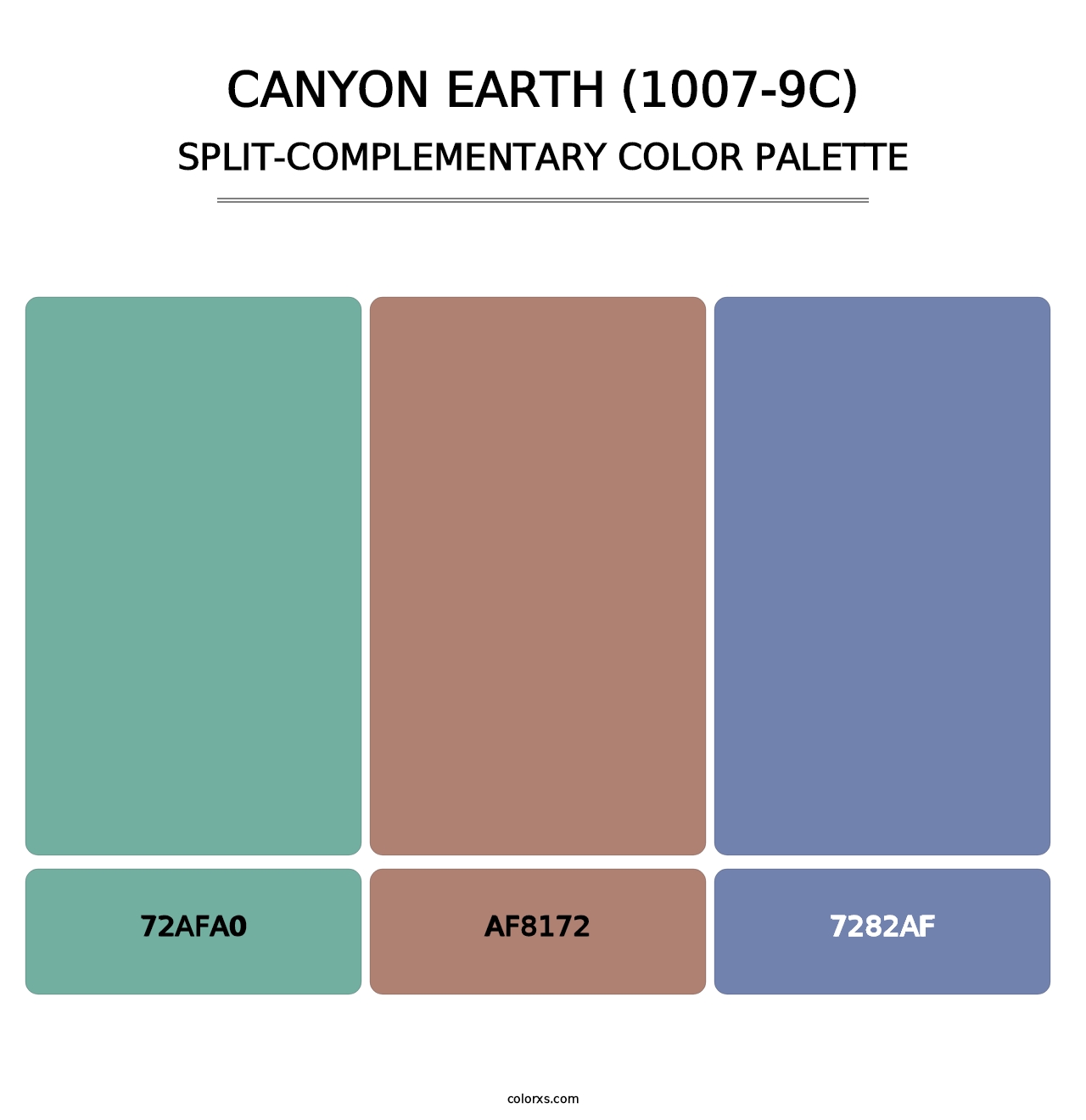 Canyon Earth (1007-9C) - Split-Complementary Color Palette